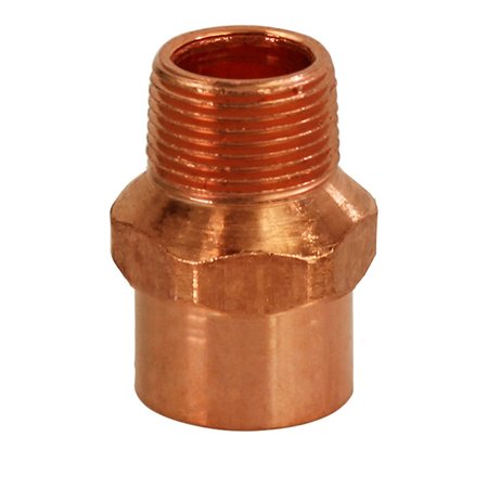 EVERFLOW SWTx3/8'' MIP Copper Reducing Male Adapter Fitting 1/2'' CCMA0121